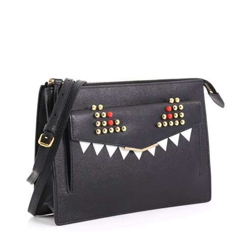 fendi monster leather tote|fendi monster crossbody bag.